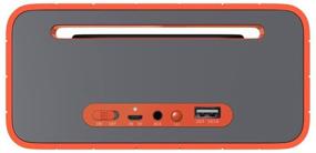 img 1 attached to 🔊 PopClik Airypower Bluetooth Speaker: Massive Bass, 100ft Range, 10 Hours Playtime - Orange & Gray