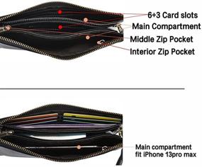 img 1 attached to 👜 Lecxci Genuine Handbags Wristlets with RFID Blocking for Women - Handbags & Wallets