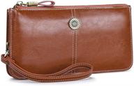 👜 lecxci genuine handbags wristlets with rfid blocking for women - handbags & wallets logo