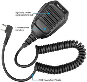 img 3 attached to Retevis Shoulder Speaker Compatible Baofeng Portable Audio & Video and CB & Two-Way Radios