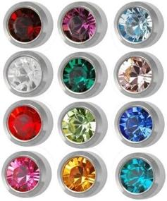 img 1 attached to Studex Surgical Steel 4mm Regular Size Ear Piercing 💎 Earrings Studs - 12 Pair Mixed Colors with White Metal