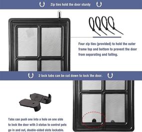 img 1 attached to NAMSAN Pet Screen Door - Lockable Sliding Doggy Door, Inside Size 12x16 Inches, Cat & Dog Entrance, Automatic Closing