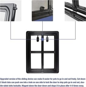 img 3 attached to NAMSAN Pet Screen Door - Lockable Sliding Doggy Door, Inside Size 12x16 Inches, Cat & Dog Entrance, Automatic Closing