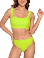 waisted bandeau athletic swimsuits bathing logo