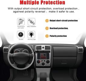 img 2 attached to Gerguirry 4 Gang Waterproof Marine Boat Rocker Switch Panel with LED 🚤 Backlight – Ideal for Car, SUV, Marine, RV, Truck, Camper, and Boat Use