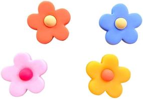 img 4 attached to Cute Flower Car Air Vent Clips for Women - Set of 4 Different Colors: Charm Automotive Interior Accessories
