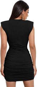 img 3 attached to SheIn Shoulder Bodycon Sleeveless Dresses Women's Clothing and Swimsuits & Cover Ups