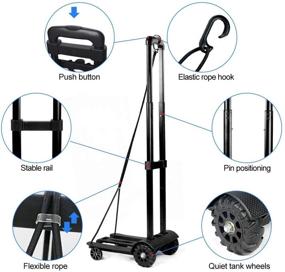 img 2 attached to Collapsible Portable Cart - Lightweight Heavy Duty (60KG / 120lbs)