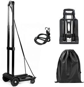 img 4 attached to Collapsible Portable Cart - Lightweight Heavy Duty (60KG / 120lbs)