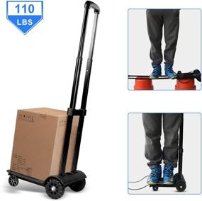 img 1 attached to Collapsible Portable Cart - Lightweight Heavy Duty (60KG / 120lbs)