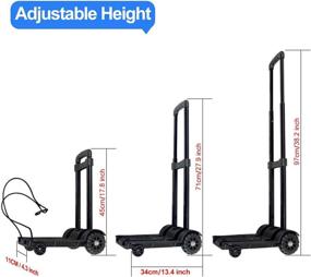img 3 attached to Collapsible Portable Cart - Lightweight Heavy Duty (60KG / 120lbs)
