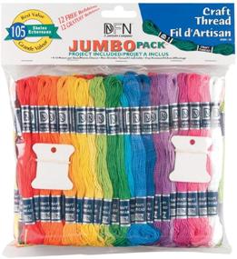 img 1 attached to Janlynn Value 105 Skein Jumbo Craft Thread Pack, Multi: The Ultimate Thread Collection for Craft Enthusiasts