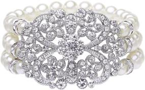 img 1 attached to BABEYOND Многослойный комплект поддельного ожерелья и сережек: стильные женские украшения