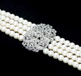 img 2 attached to BABEYOND Многослойный комплект поддельного ожерелья и сережек: стильные женские украшения