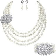 babeyond multilayer imitation necklace earrings set: trendy women's jewelry logo