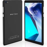 📱 pritom 7-inch tablet, android 9.0 tablet pc with 2gb ram, 32gb storage, quad-core processor, ips hd display, wi-fi, bluetooth, dual camera, android tablet bundle with cover case (black) logo