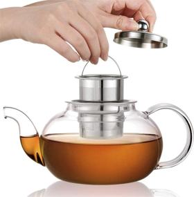 img 3 attached to 🍵 Hiware Stainless Steel Infuser for Blooming Teas – Removable