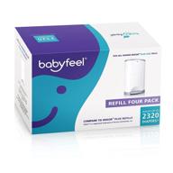👶 babyfeel refills for dekor plus diaper pail - 4 pack | 30% extra thickness | powerful odor elimination | fresh powder scent | holds up to 2320 diapers logo