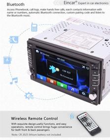 img 1 attached to EINCAR Автомобильные CD-плееры с GPS-навигацией, Bluetooth, AM/FM RDSS и двойным DIN-ресивером, с сенсорным экраном, аудио-видео USB, картой, камерой заднего вида.