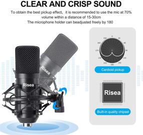 img 2 attached to 🎙️ Risea USB Gaming Microphone for Streaming & Recording, Condenser PC Mic with Tripod Stand & Pop Filter - Compatible with iMac PC Laptop Desktop Windows Computer, Ideal for Podcasting and Vocal Recording