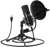 🎙️ risea usb gaming microphone for streaming & recording, condenser pc mic with tripod stand & pop filter - compatible with imac pc laptop desktop windows computer, ideal for podcasting and vocal recording logo