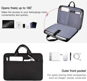 img 3 attached to Durable and Convenient Laptop Case for DELL XPS 15 7590, HP 14 Laptop/HP Pavilion X360 14/Chromebook 14/Stream 14, Acer Swift 3 14/Chromebook 14, Lenovo IdeaPad 14 - CaseBuy 180° Freely Open 14 inch Notebook Bag Case