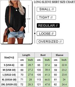 img 1 attached to YESNO Women's Casual Loose Long Sleeve Shirts | Crewneck Solid Tops Pullover Sweatshirts with Pocket TY2