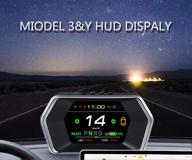 🚘 улучшенная модель y heads up display (hud) с умным цифровым прибором, gps, мини-подходом и hd экраном для topfit tesla dashboard speedometer логотип