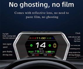 img 2 attached to 🚘 Улучшенная модель Y Heads Up Display (HUD) с умным цифровым прибором, GPS, мини-подходом и HD экраном для Topfit Tesla Dashboard Speedometer