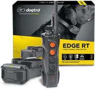 🐕 high-output 1-mile waterproof 3-dog expandable remote dog training e-collar - dogtra edge rt, ideal for professionals with combination boost control logo