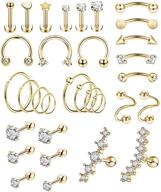 revolia stainless cartilage earrings piercing women's jewelry logo