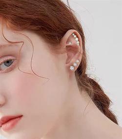 img 3 attached to REVOLIA Stainless Cartilage Earrings Piercing Women's Jewelry