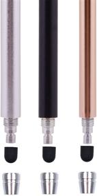 img 2 attached to 🖊️ The Friendly Swede High Precision Stylus Pens for Touch Screens - 3pcs 5.5" with Replaceable Thin-Tip - Universal Capacitive Styli - Gold/Silver/Black