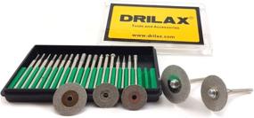 img 3 attached to 🔪 Enhance Your Precision Cutting with Drilax Diamond-Coated Burs Cut-Off Disc Set - 25 Piece Kit for Lapidary - Cone, Cylindrical, and Round Bits - 1/8" Shaft