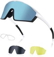 🚴 cycling glasses polarized with 3 interchangeable lenses - perfect sports sunglasses for men and women; ideal for outdoor cycling logo