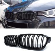 enhanced abs front grille replacement for bmw 3 series f30 f31 - gloss black kidney grill logo