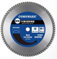 comoware 10 inch 80 tooth circular miter saw blade - atb premium tip, anti-vibration, light contractor and diy general purpose finishing for wood, laminate, plywood & hardwoods, with 5/8 inch arbor логотип