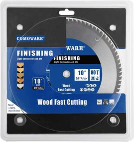 img 1 attached to COMOWARE 10 inch 80 Tooth Circular Miter Saw Blade - ATB Premium Tip, Anti-Vibration, Light Contractor and DIY General Purpose Finishing for Wood, Laminate, Plywood & Hardwoods, with 5/8 inch Arbor