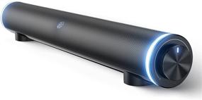 img 4 attached to 🔊 Inphic RGB Sound Bar Speakers: Hi-Fi Stereo Bluetooth 5.0, USB Powered for PC/Desktop/Laptop/Tablets/Mobile - Gaming Speakers with Aux-in Connection