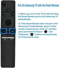 img 1 attached to BN59-01274A TM1650A Voice Remote Control for Samsung Smart LED TVs UN49KU700DFXZA, UN49KU7500FXZA, UN49KU7500FXZC, UN55K625DAFXZA, UN55KS8000FXZA, UN55KS800DFXZA, UN55KS8500FXZA