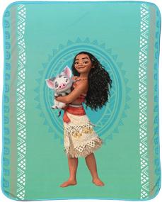img 1 attached to 🌊 Disney Moana 'The Wave' Plush Throw - 46" x 60": A Cozy and Colorful Addition to Your Collection