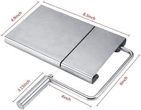 img 3 attached to Versatile Stainless Steel Cheese Slicer and Butter Cutting Board - Convenient Cheese Cutting Table