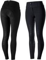 👖 horze daniela silicone full seat breeches | high waist equestrian riding pants logo