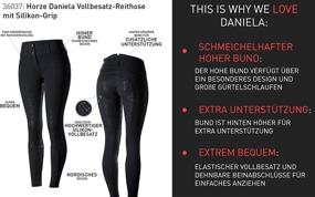 img 1 attached to 👖 HORZE Daniela Silicone Full Seat Breeches | High Waist Equestrian Riding Pants