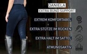 img 2 attached to 👖 HORZE Daniela Silicone Full Seat Breeches | High Waist Equestrian Riding Pants