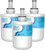 💧 aquacrest da29-00003g refrigerator water filter - pack of 3 - replacement for samsung da29-00003g/b/a, aqua-pure plus, hafcu1, rfg237aars, fms-1, rs22hdhpnsr, rsg257aars, wss-1: effective water filtration solution логотип