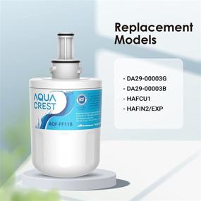 img 1 attached to 💧 AQUACREST DA29-00003G Refrigerator Water Filter - Pack of 3 - Replacement for Samsung DA29-00003G/B/A, Aqua-Pure Plus, HAFCU1, RFG237AARS, FMS-1, RS22HDHPNSR, RSG257AARS, WSS-1: Effective Water Filtration Solution