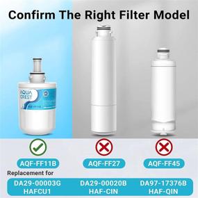 img 3 attached to 💧 AQUACREST DA29-00003G Refrigerator Water Filter - Pack of 3 - Replacement for Samsung DA29-00003G/B/A, Aqua-Pure Plus, HAFCU1, RFG237AARS, FMS-1, RS22HDHPNSR, RSG257AARS, WSS-1: Effective Water Filtration Solution