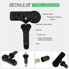 img 1 attached to 🚗 CDWTPS 56029398AB Датчик TPMS: Замена для Chrysler Dodge Jeep Ram Fiat (4-Pack) - Датчик системы контроля давления в шинах 433 МГц