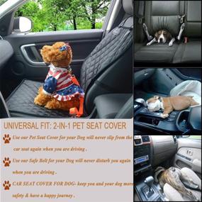 img 2 attached to FLR Pet Dog Seat Cover: Waterproof, Washable, and Protective Mat with Safety Belt for Dogs – Ideal for SUVs, Cars, Trucks